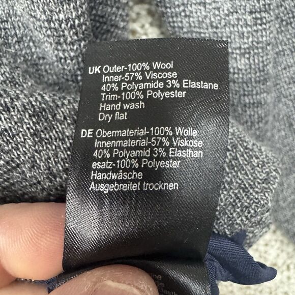 Barbour Jacket Men XXL Weather Comfort Wool Full Zip Lined Gray Knit Heavyweight - Picture 10 of 16